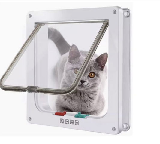 Interior Pet Door - Lockable Flap for Puppy Dog and Cat Door - Easy Installation