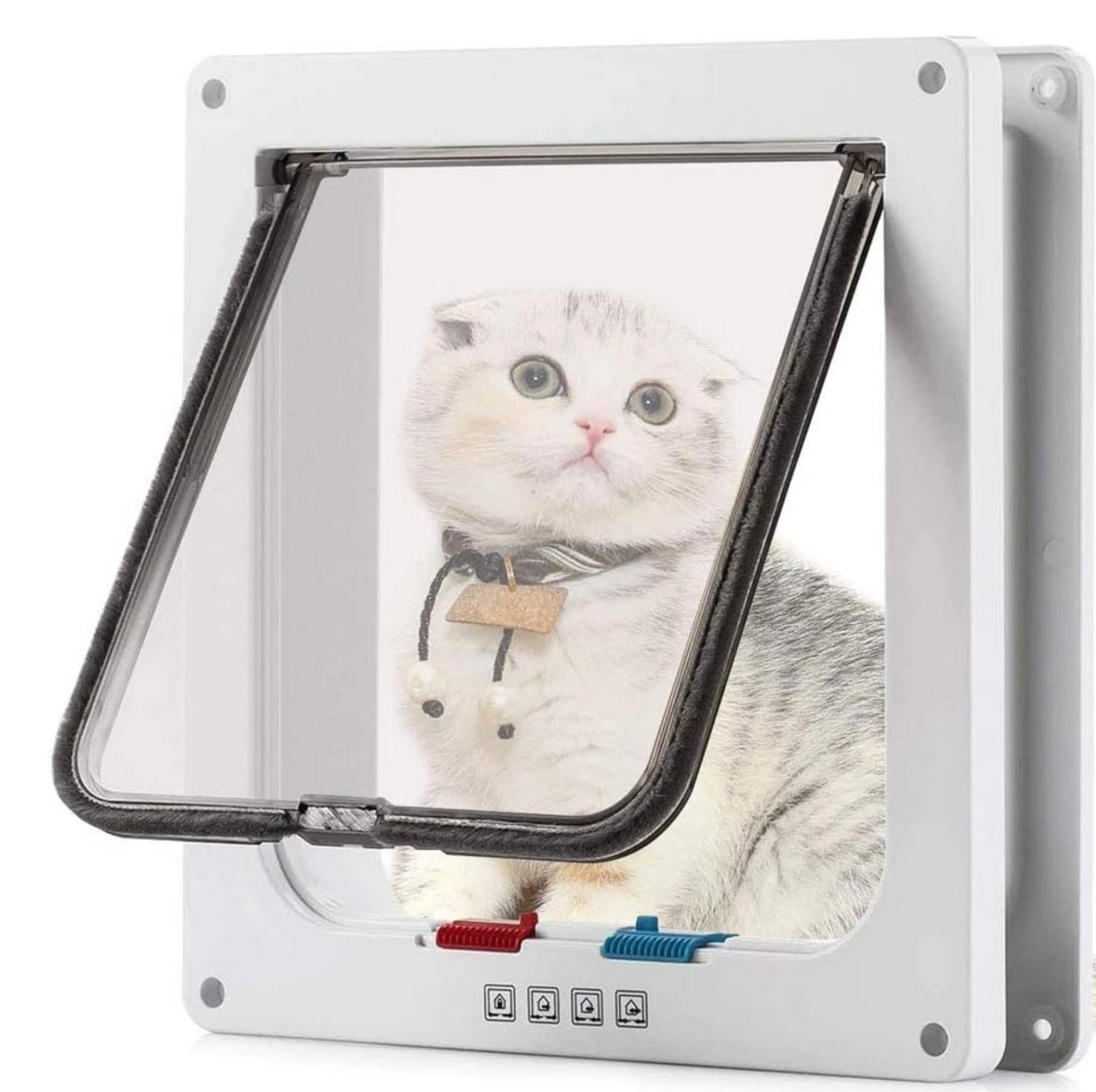 Interior Pet Door - Lockable Flap for Puppy Dog and Cat Door - Easy Installation