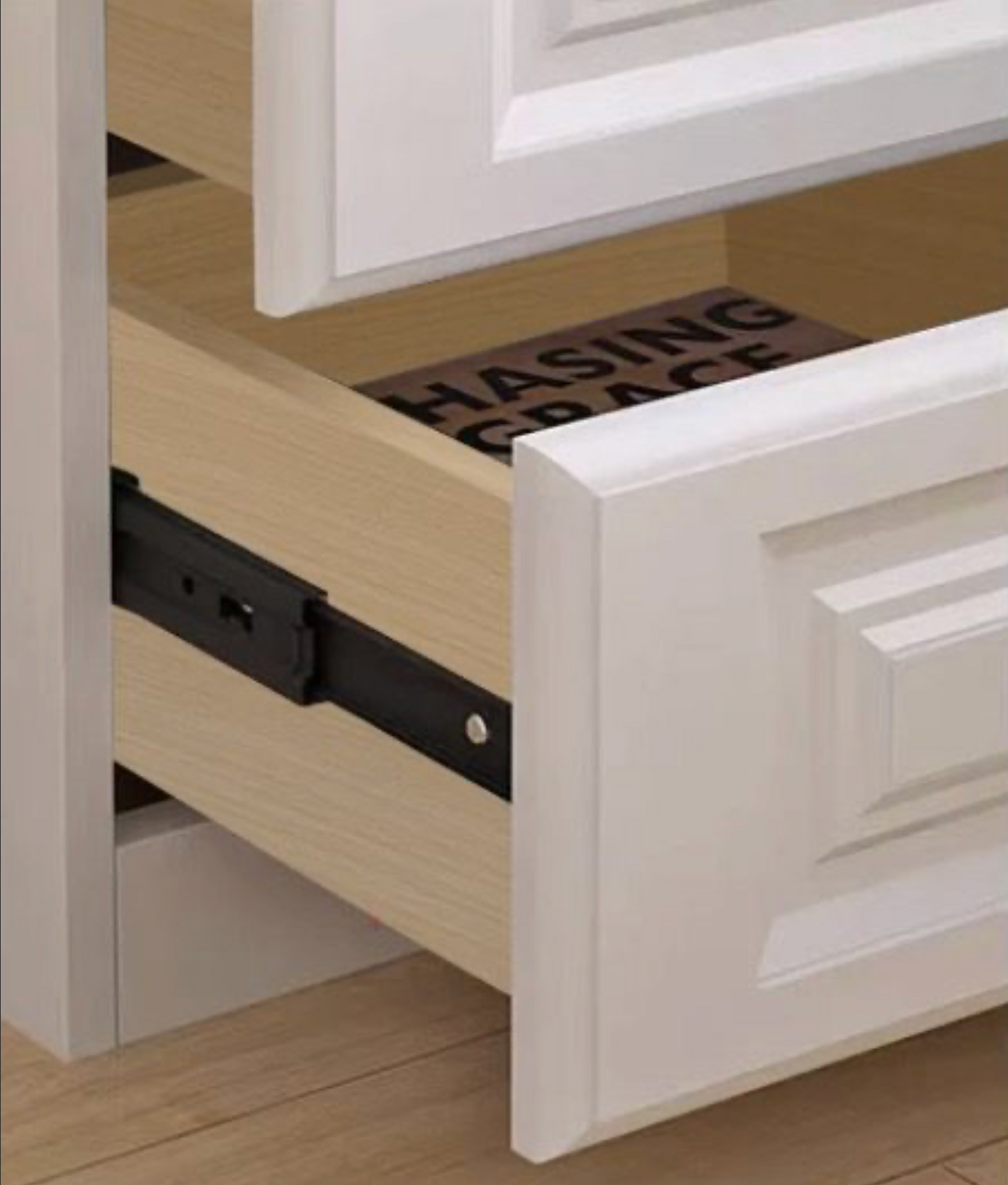 White Bedside Bedroom Storage Cabinet