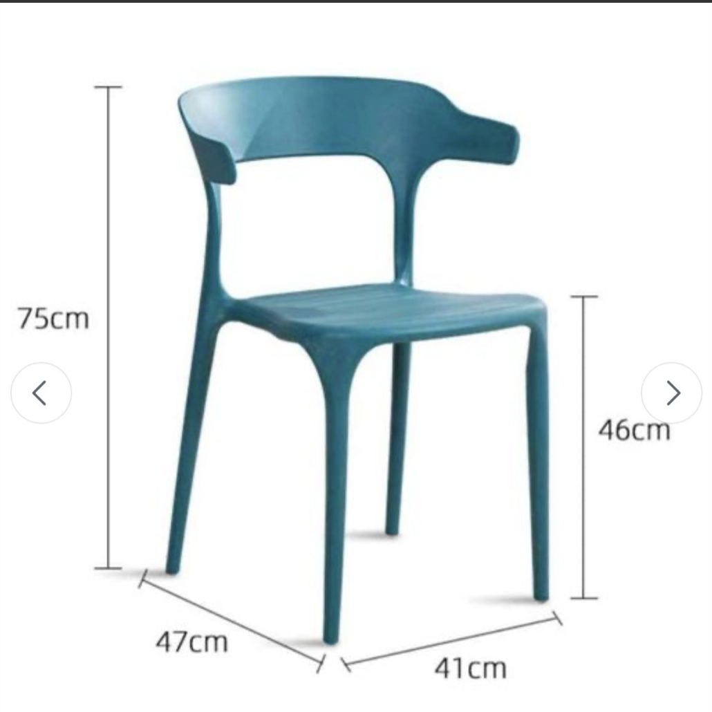 Plastic stackable Backrest chairs Restaurant/ Home/ Dining/ Garden use