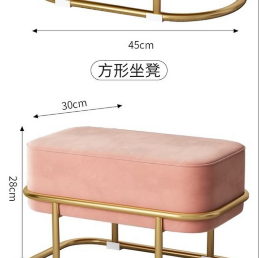 Small stool, household low stool, living room, round stool, sitting pier