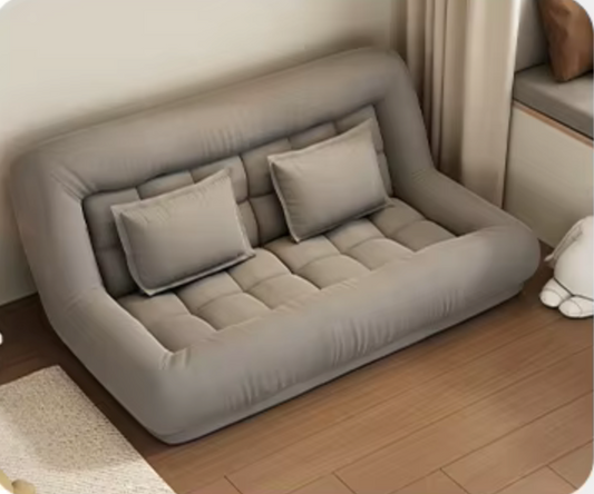 Lazy sofa single reclining sleeping bedroom small sofa - Grey