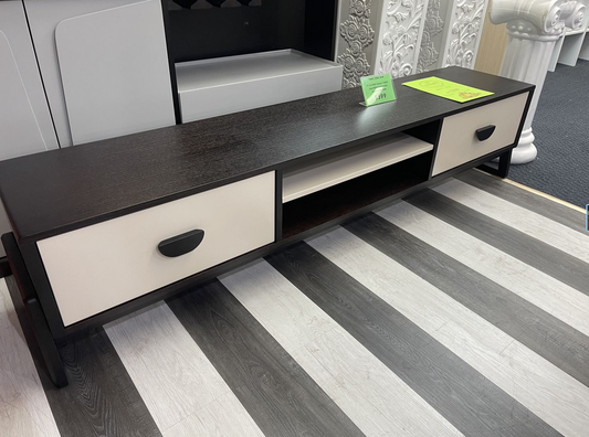 LONG Wooden TV UNIT WITH DRAWERS - 2000*400*450mm