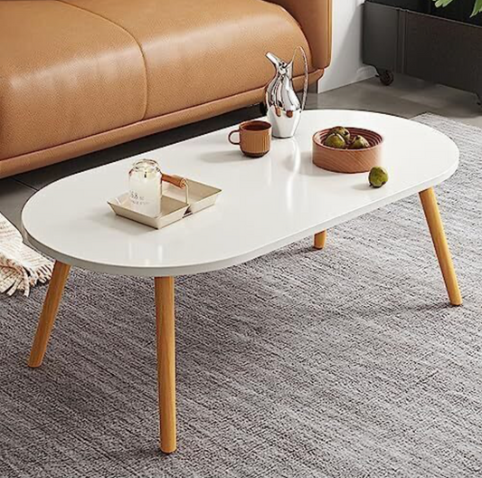 Low Oval Coffee Table,Solid Table Legs 800mm