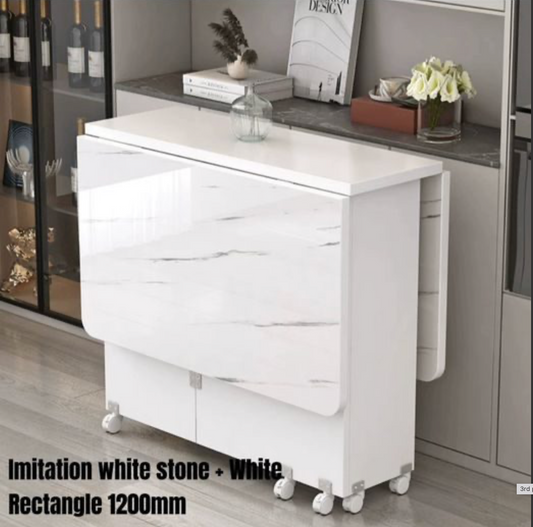Simple folding table • Movable • Small household retractable dining table