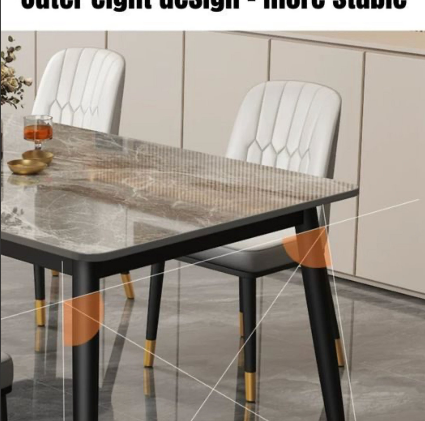 Rock plate dining table Family dining table 1400mm