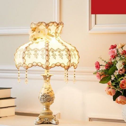 European style bedroom lamp Creative modern dimmable energy-saving bedside lamp