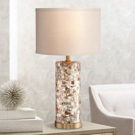 Living Room Bedside Decorative Coastal Shell Luxury Table Lamps