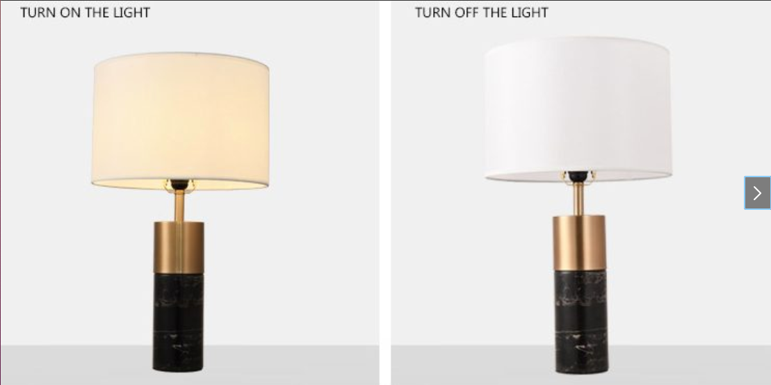 Marble Bedroom Lamp Creative Personality Night Stand Table Light