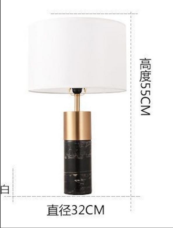 Marble Bedroom Lamp Creative Personality Night Stand Table Light