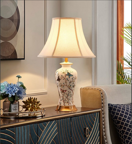Ceramic Table Lights LED Simple Creative Luxury Bedside Desk Lamp