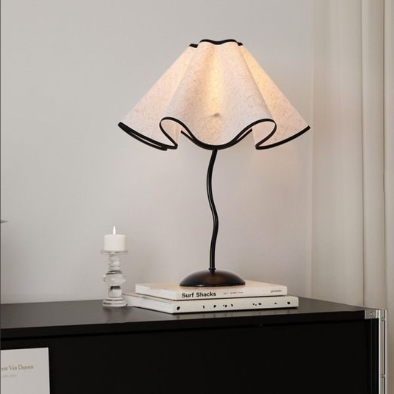 Small Tweed Petal Table Lamp 470H