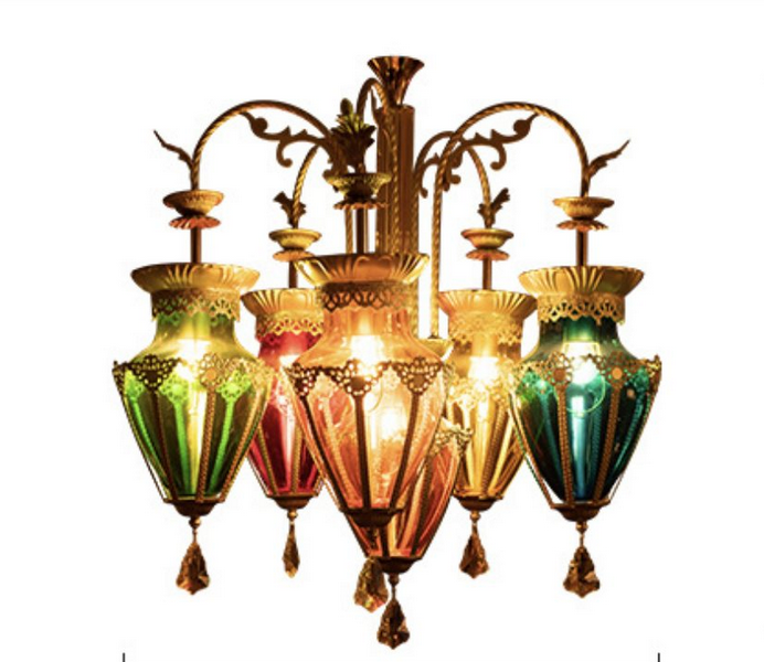 Arabic style hollow-cut flower diffuse Moroccan national chandelier