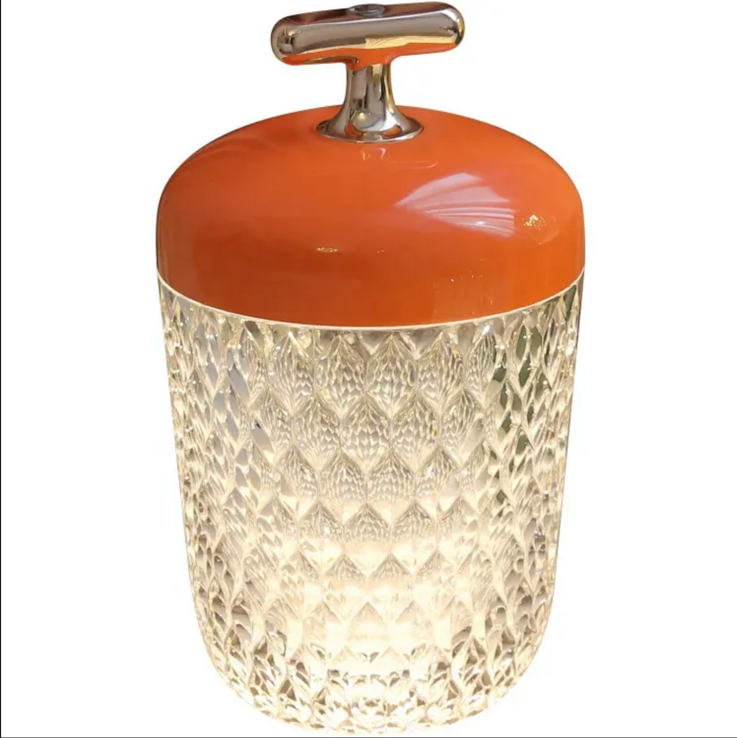 Luxury Designer Transparent Led Touch Control Crystal Rechargeable Led Table Lamp