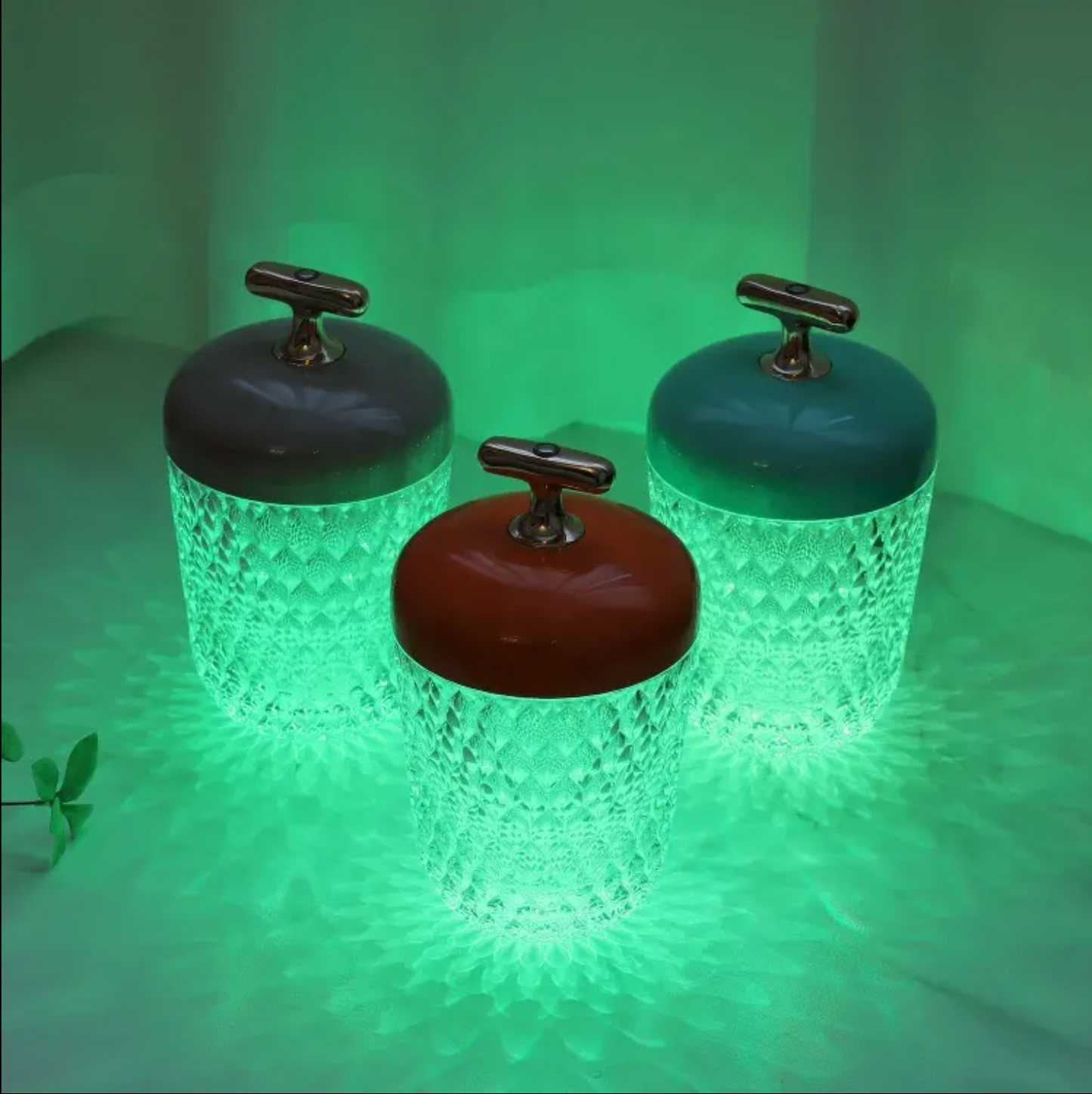 Luxury Designer Transparent Led Touch Control Crystal Rechargeable Led Table Lamp