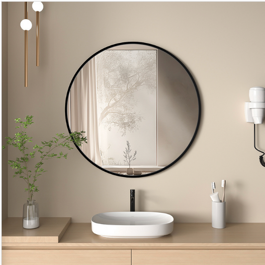 Bathroom Mirror for Wall with Black Frame 400mm - 900mm