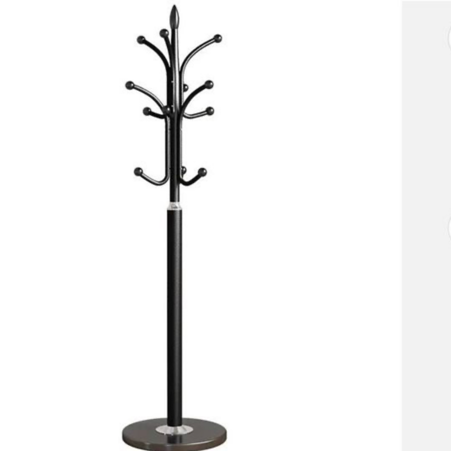 Metal floor standing coat rack 30cm stone base