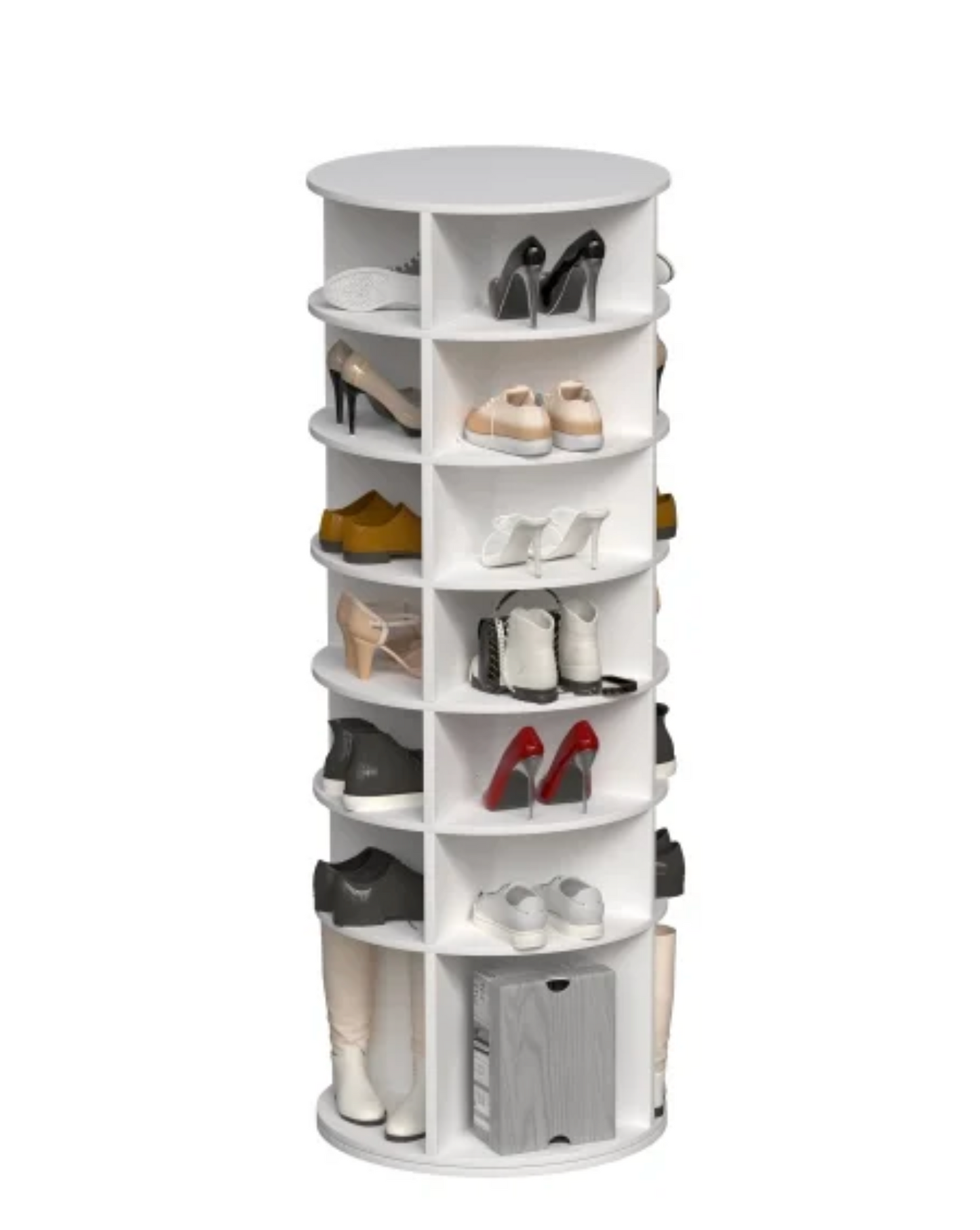 Revolving 360 Shoe Rack Storage Round Carousel
