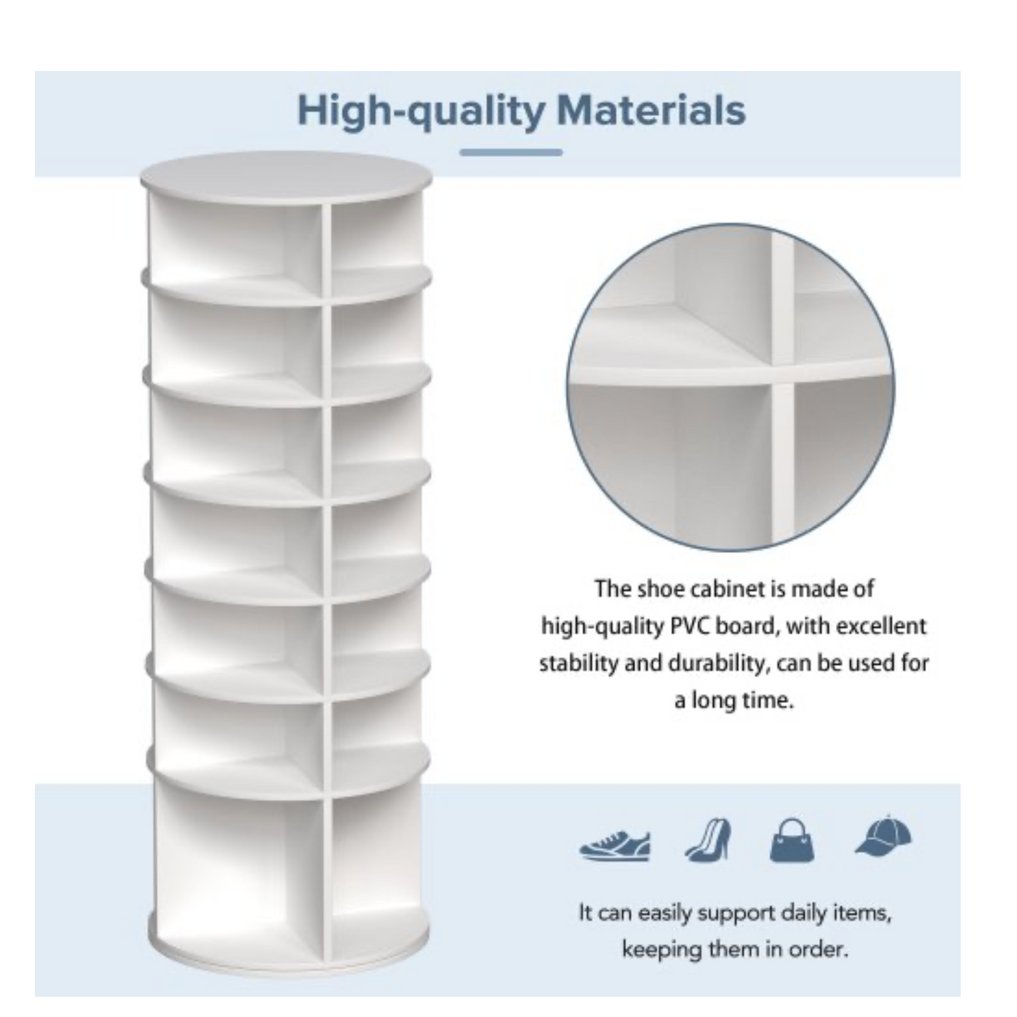 Revolving 360 Shoe Rack Storage Round Carousel