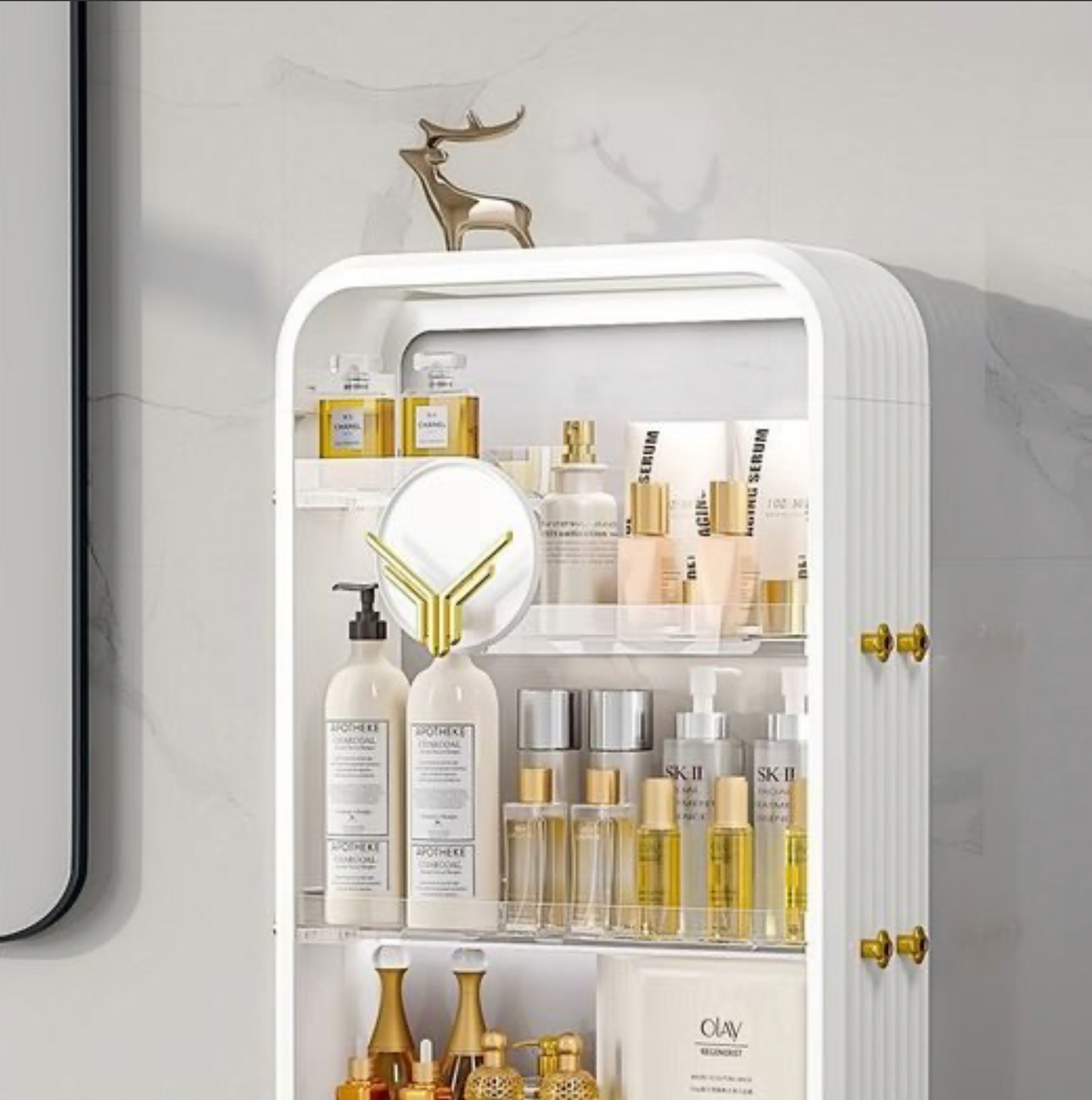 Multifunctional 3-layer makeup/kitchen organizer No nails and no drilling