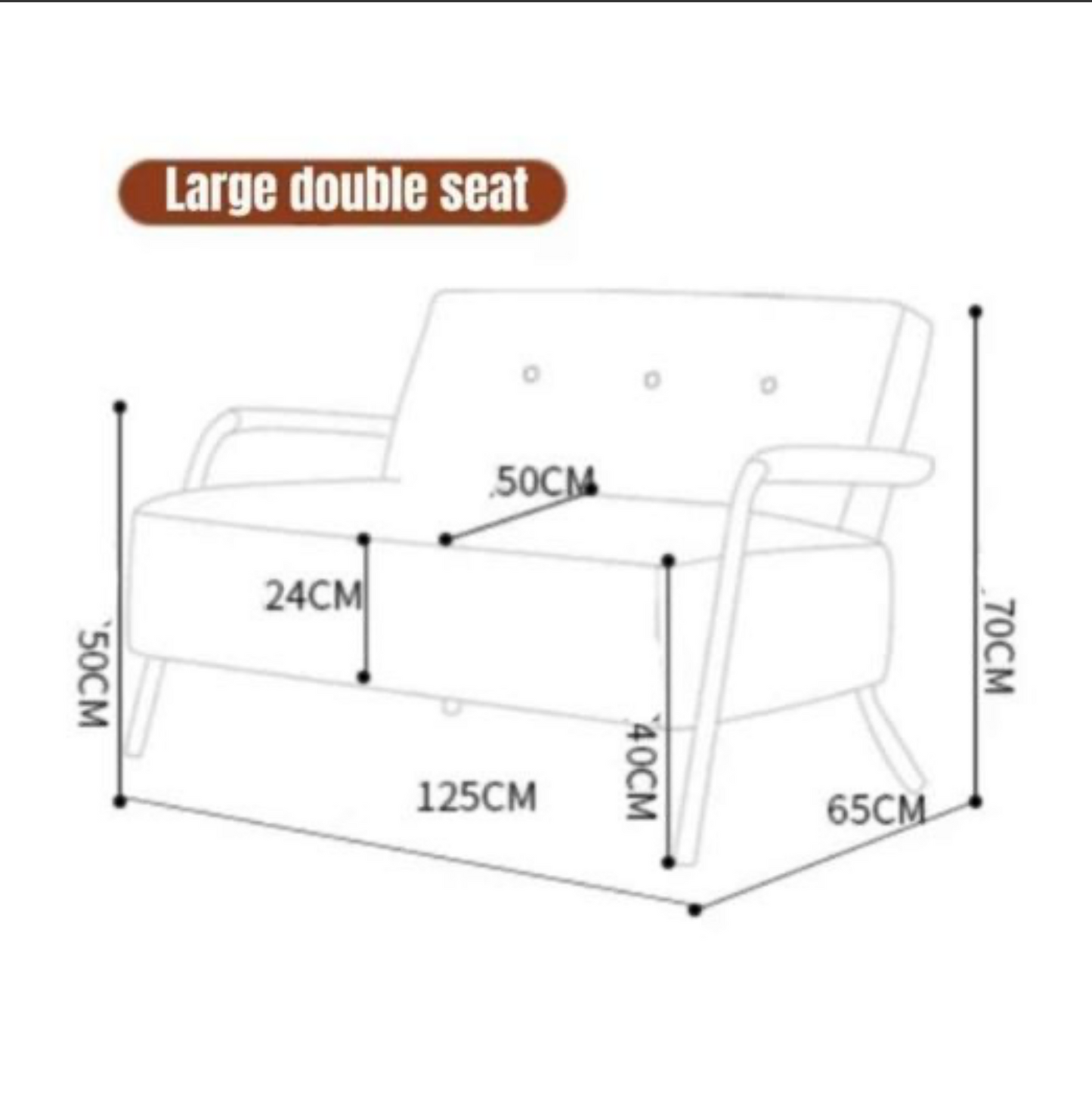 Small Loveseat Sofa, Modern Mid-Century Upholstered Sofas