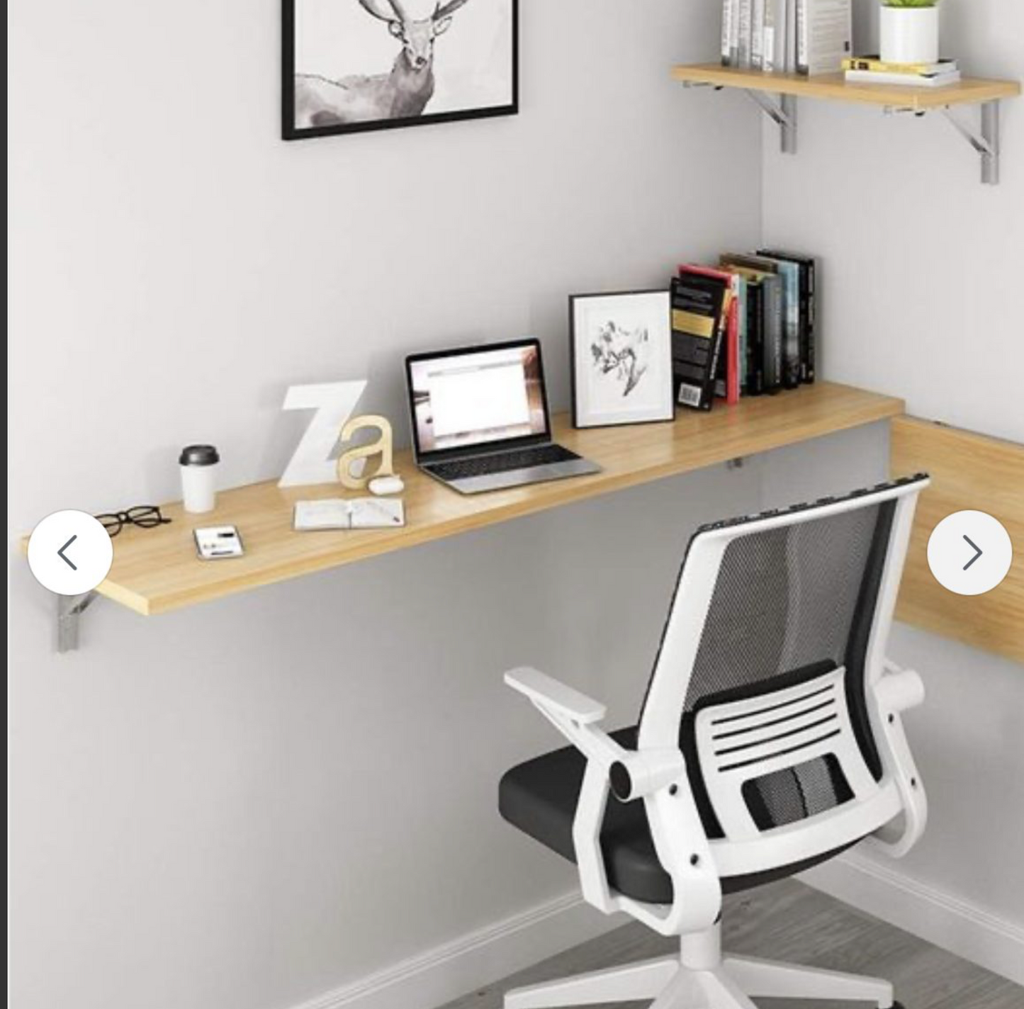 Folding table Wall Mounted Stainless Steel Folding Triangle Shelf Pair