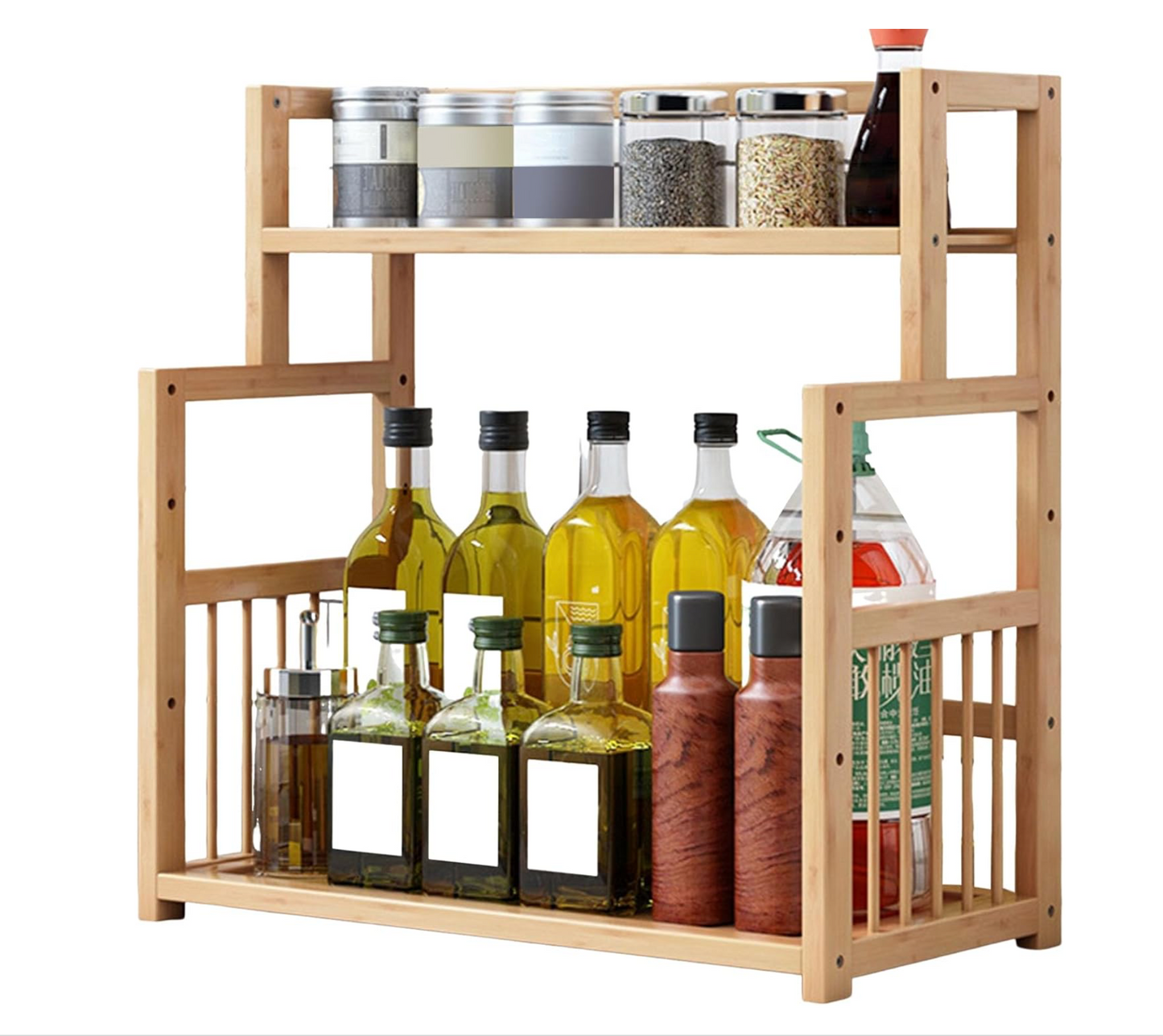 Kitchen Storage Rack 3-tier Bamboo Spice Rack