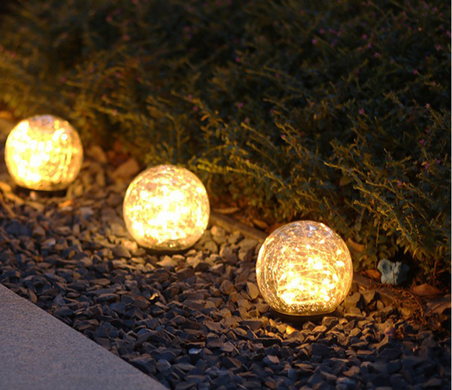 Outdoor solar garden lights • Cracked ball grass lights • Garden buried lights