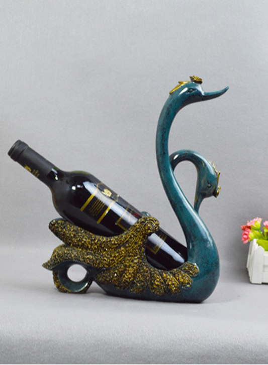 Single Wine Stand Rack Sika Deer Elk Swan Statue Home Decor