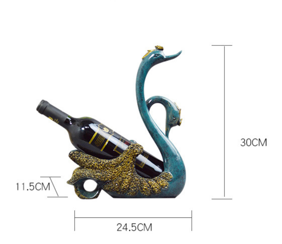 Single Wine Stand Rack Sika Deer Elk Swan Statue Home Decor