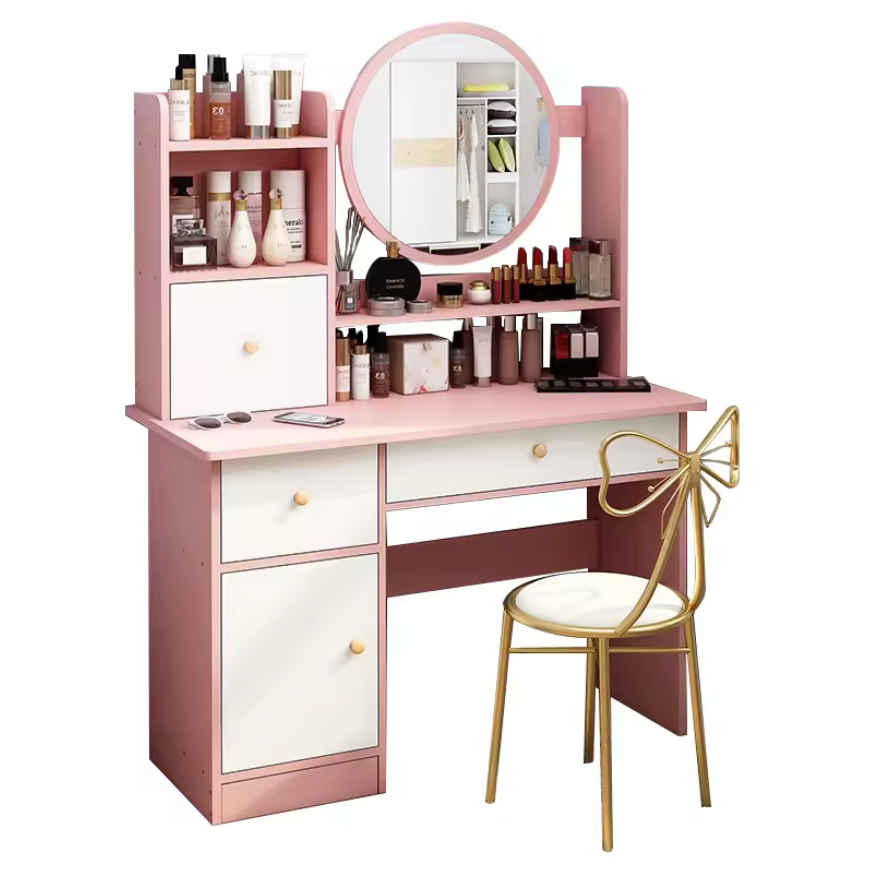 Bedroom Dressing Tables Modern Simple Makeup Cabinet with LED Mirror 800mm