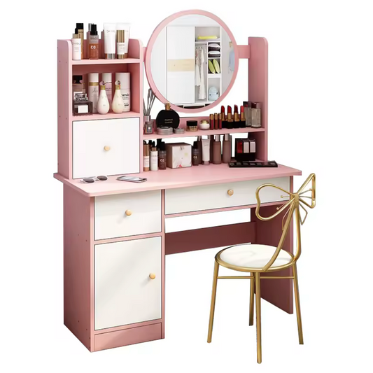 Bedroom Dressing Tables Modern Simple Makeup Cabinet with LED Mirror 800mm