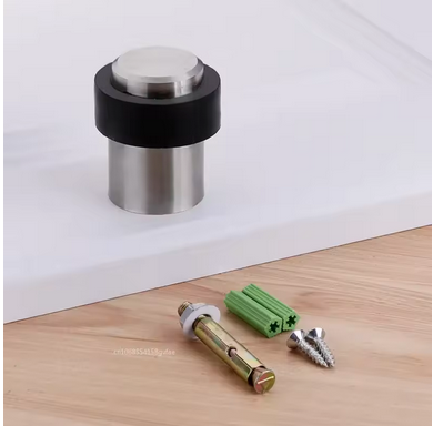 Rubber Door Stopper Stainless Steel Door Protective Pad
