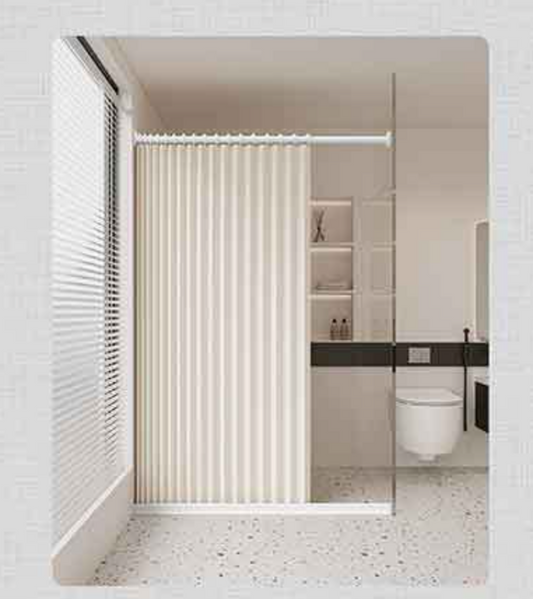 Folding Curtain Series Shower Curtain Is Suitable for Bathroom Waterproof