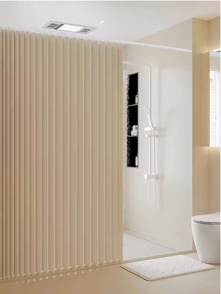 Folding Curtain Series Shower Curtain Is Suitable for Bathroom Waterproof