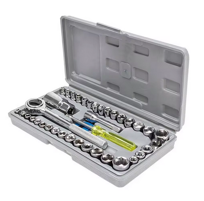 Krachtige 40Pcs Wrench Socket Combination Tool Kit Automobile and Motorcycle Combination Tool