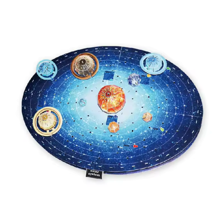 Solar System Nine Planets 3D Jigsaw Space Puzzle Construction Brick Model Paper