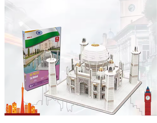 3d Puzzles Taj Mahal India-Hardback Edition Diy Building Paper Model Creative