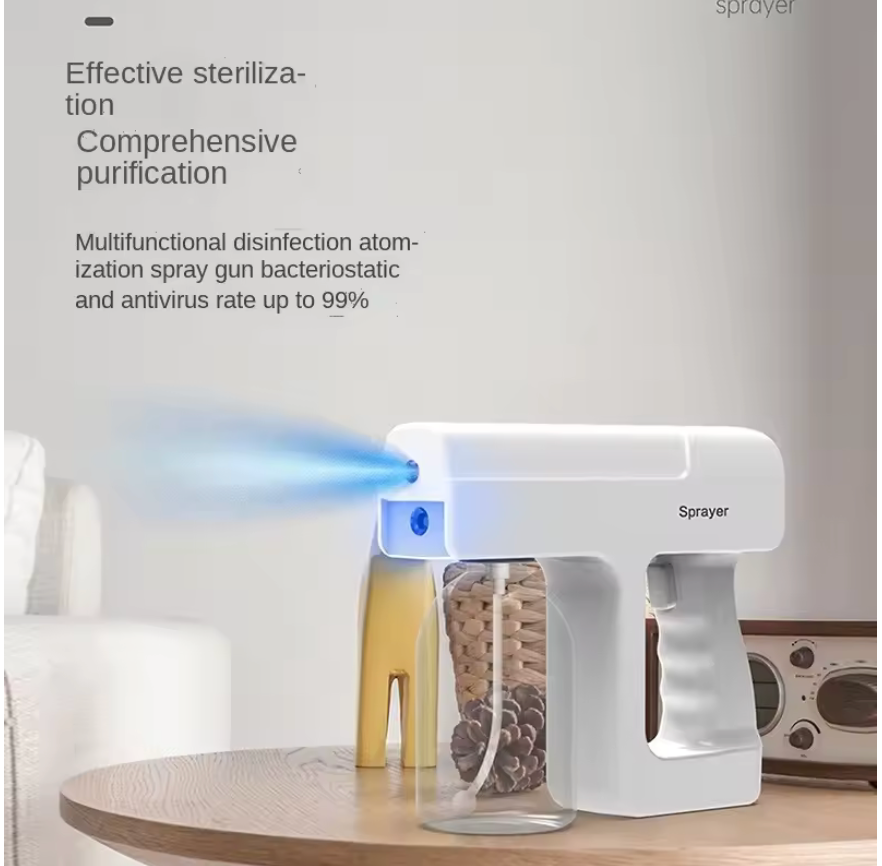 300ML Wireless Electric Disinfection Sprayer Gun Wireless Nano Blue Light Steam