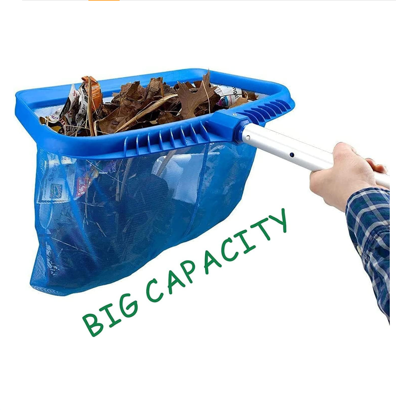 Fine Mesh Deep Bag Catcher with Strong Plastic Frame for Inground & above Ground Pools, Ponds