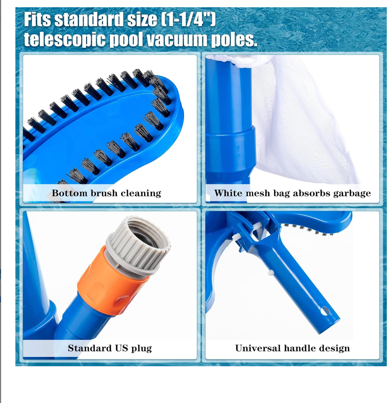Portable Swimming Pool Vacuum Cleaner for Above Ground Pool Handheld Jet