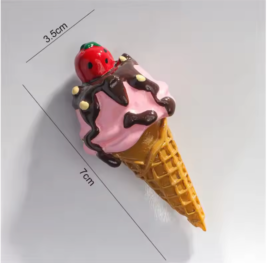 Magnetic Attachment Wide Application Creative 3d Food Play Magnet