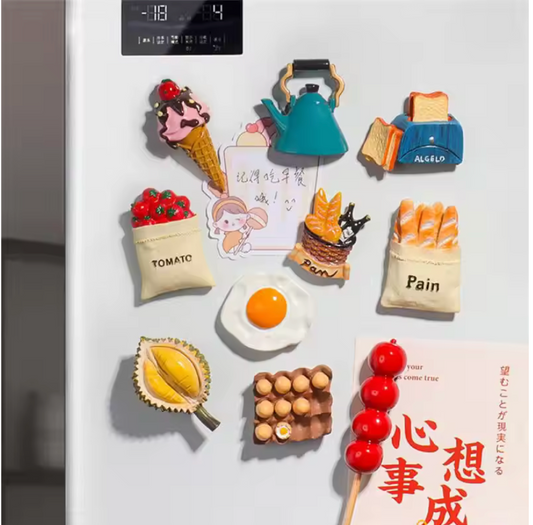 Magnetic Attachment Wide Application Creative 3d Food Play Magnet