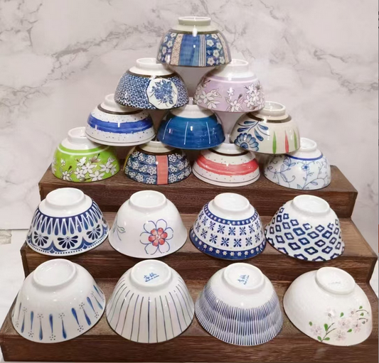 Porcelain Art Rice Bowls Kitchen Dinnerware Food Container