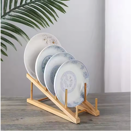 Dish Storage Rack Bamboo Dish Organizer Bamboo Kitchen Dish Rack
