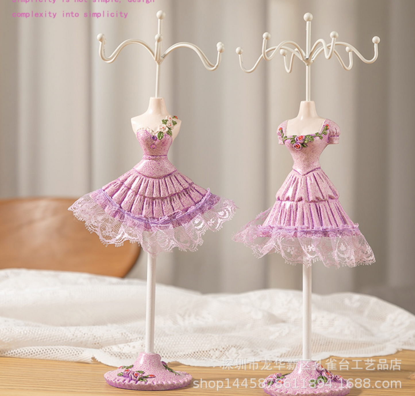 Model Dress Jewelry Display Stand Storage Rack for Necklace Women Girl Gifts
