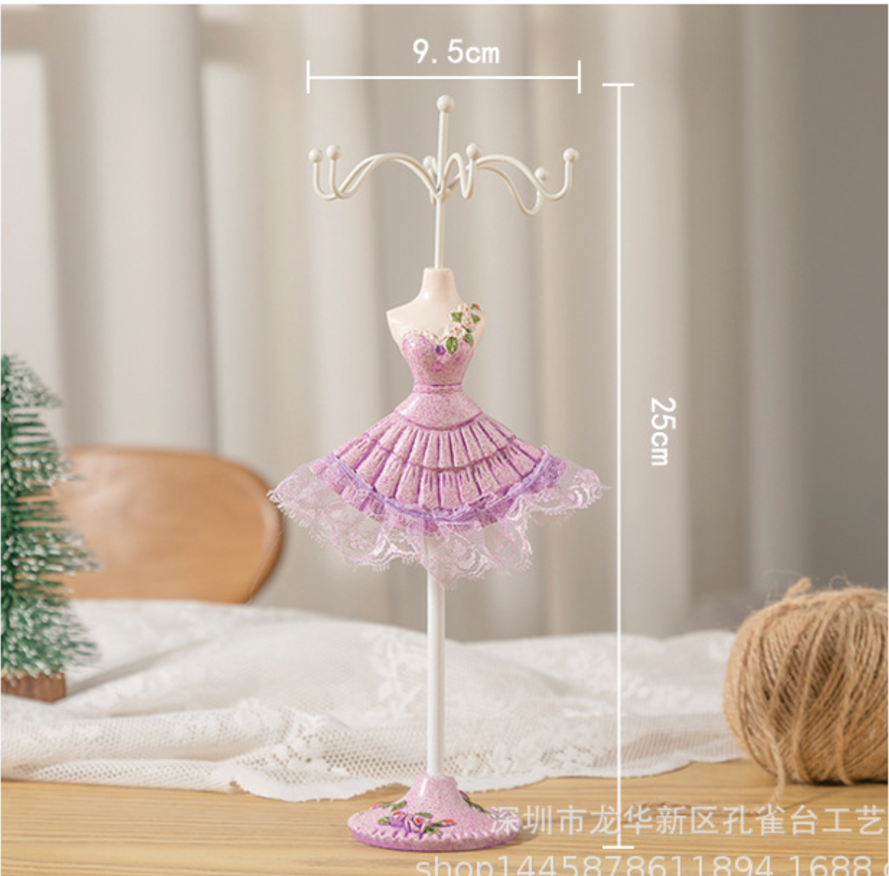 Model Dress Jewelry Display Stand Storage Rack for Necklace Women Girl Gifts