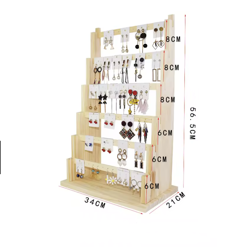 Solid Wood Earring Rack Earing Hanger Household