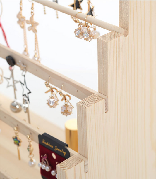 Solid Wood Earring Rack Earing Hanger Household
