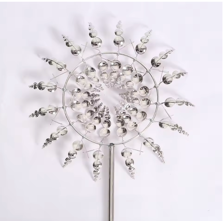 Metal Wind Spinner - Outdoor Garden Decor, Rotating Wind Chime for Yard & Patio